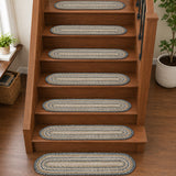 Kaila Jute Stair Tread Oval Latex 8.5x27, Set of 7