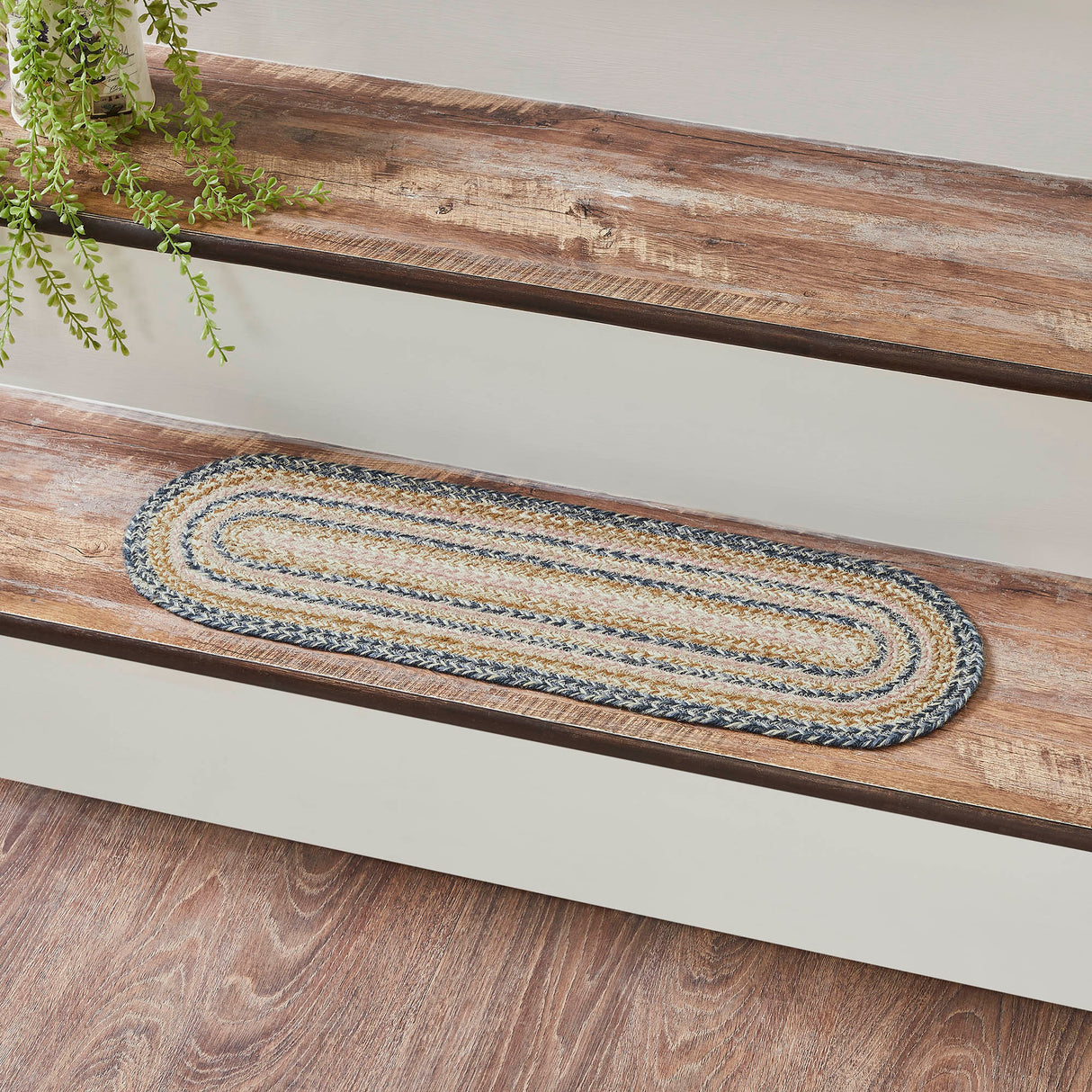 Kaila Jute Stair Tread Oval Latex 8.5x27, Set of 7