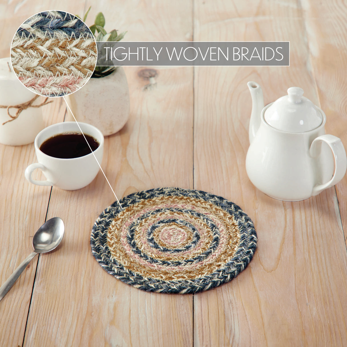 Kaila Jute Trivet 8, Set of 3
