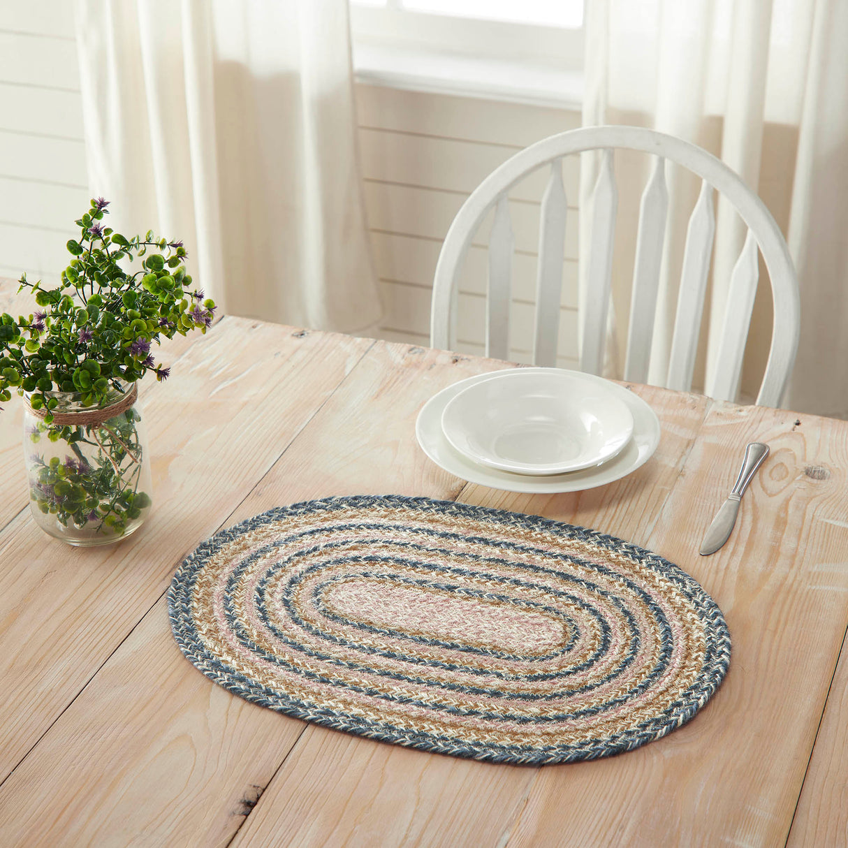 Kaila Jute Oval Placemat 13x19, 12 Pack 12 Pack