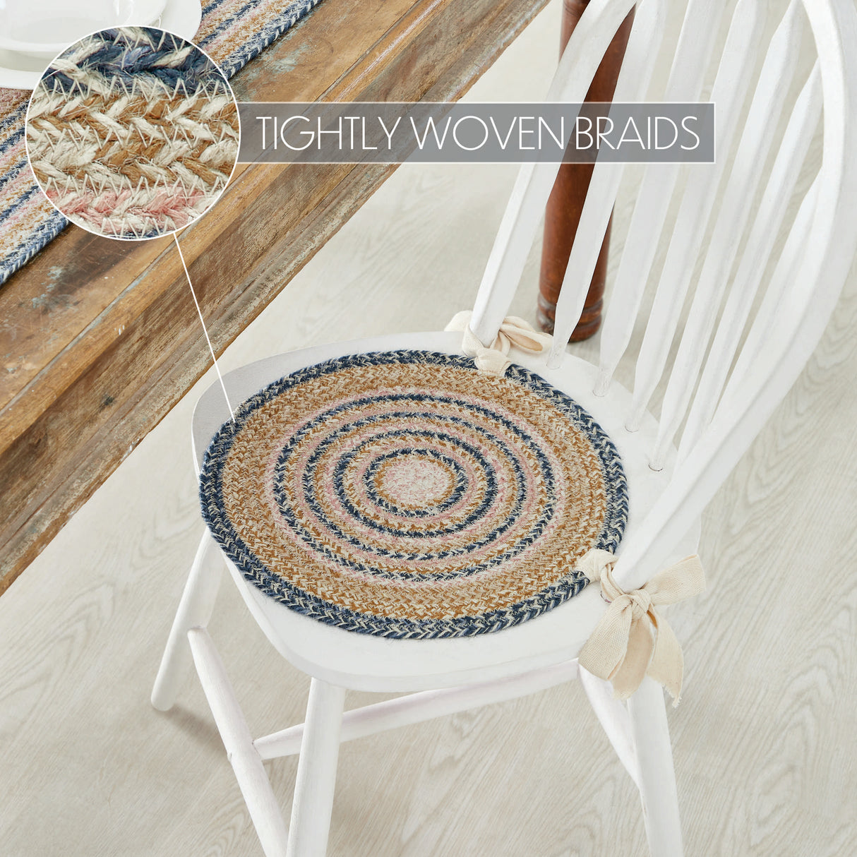 Kaila 15 Inch Jute Chair Pad