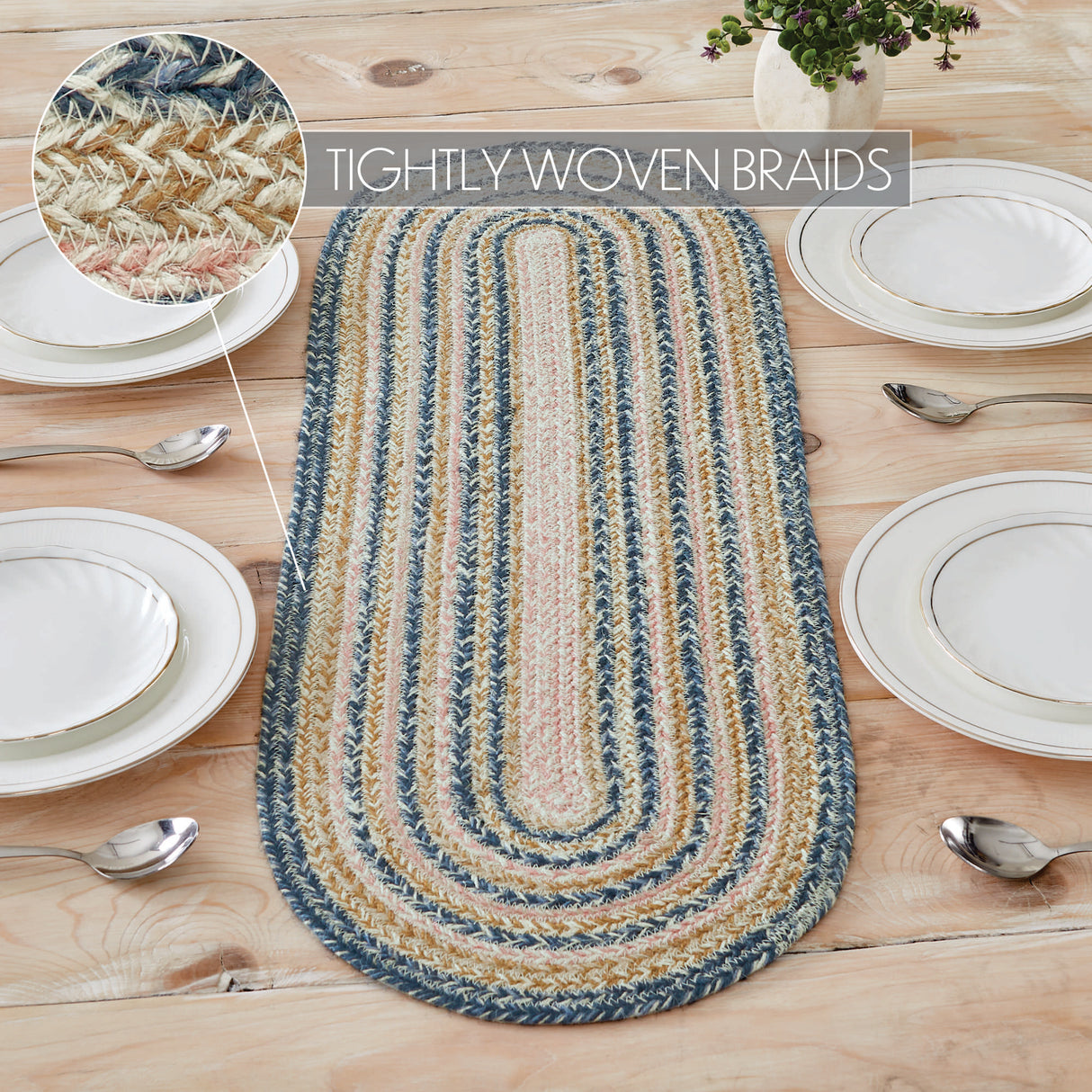 Kaila Jute Oval Runner 12x36
