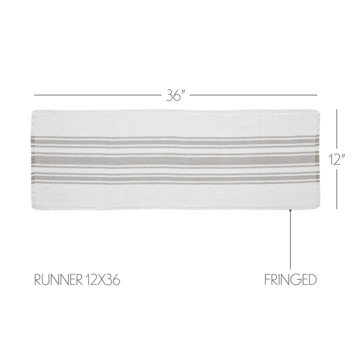 Antique White Stripe Dove Grey Indoor/Outdoor Runner 12x36