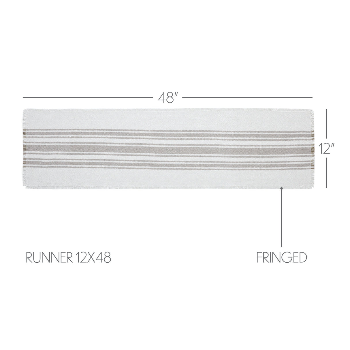 Antique White Stripe Dove Grey Indoor/Outdoor Runner 12x48
