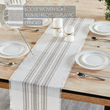 Antique White Stripe Dove Grey Indoor/Outdoor Runner 12x48
