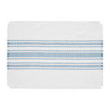 Antique White Stripe Blue Indoor/Outdoor Placemat Set of 6 13x19