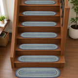 Jolie Jute Stair Tread Oval Latex 8.5x27, Set of 7