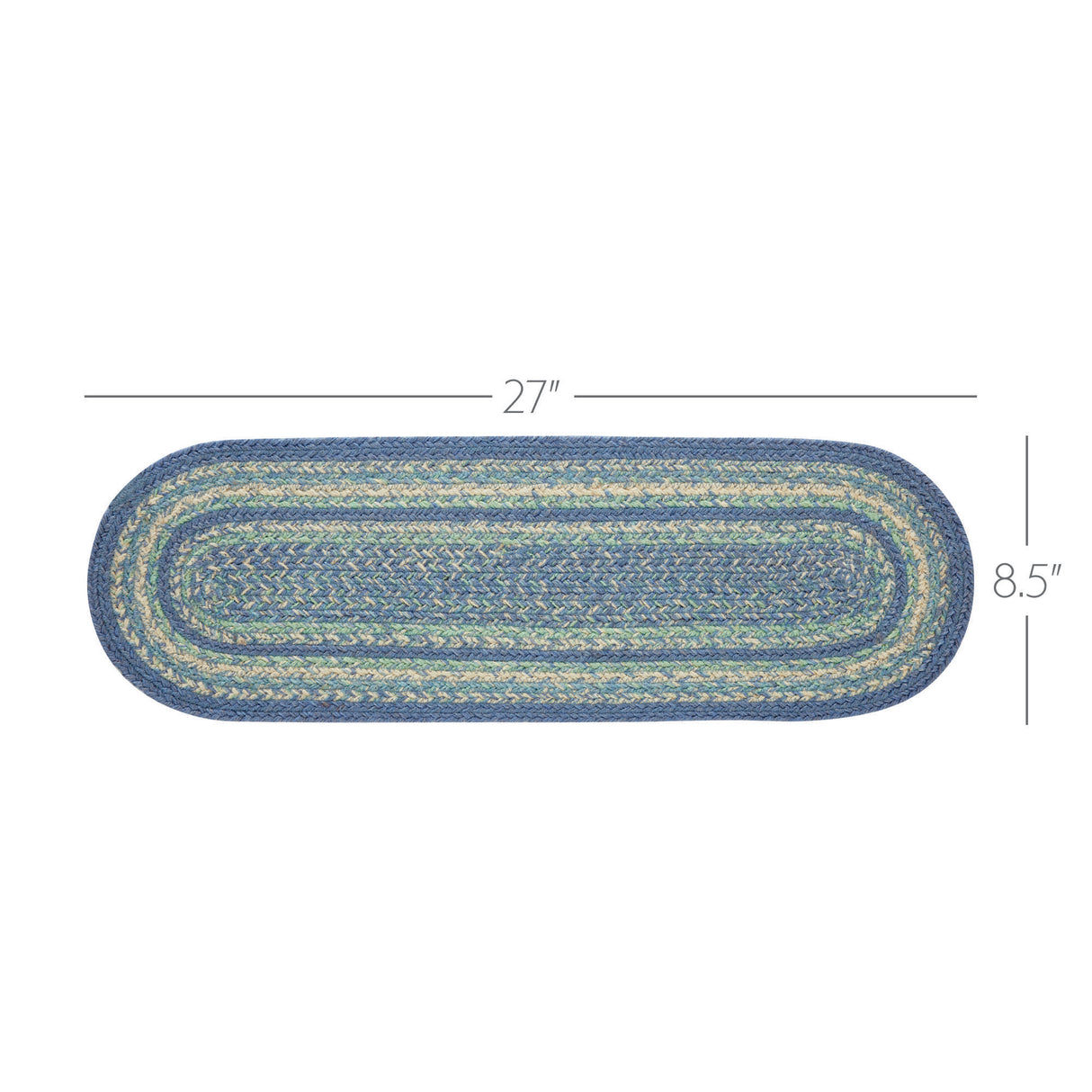 Jolie Jute Stair Tread Oval Latex 8.5x27, Set of 7