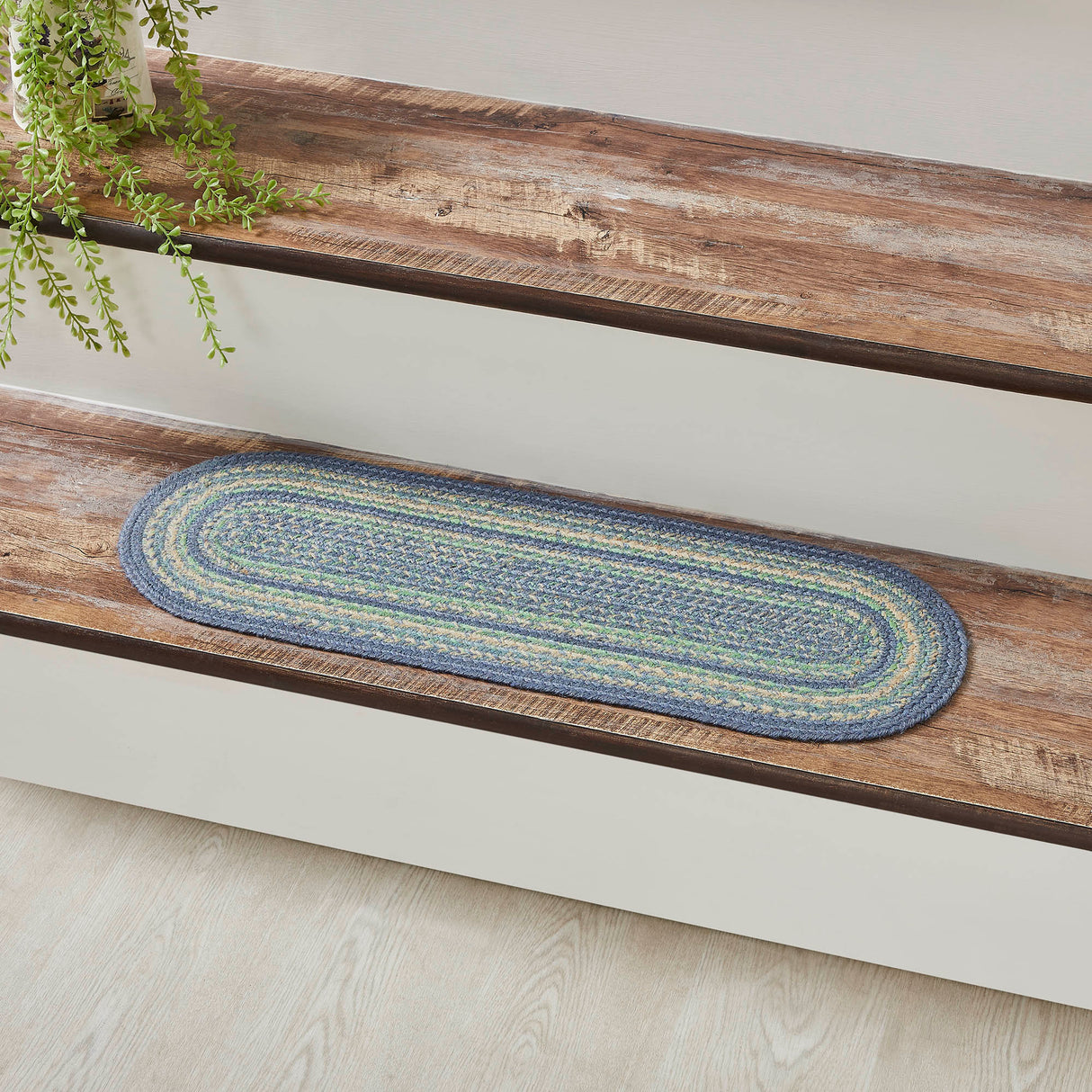 Jolie Jute Stair Tread Oval Latex 8.5x27, Set of 7
