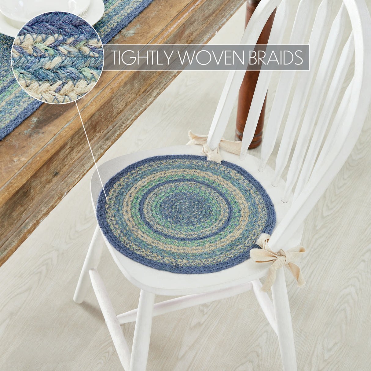 Jolie 15 Inch Jute Chair Pad