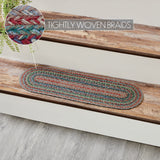 Multi Jute Stair Tread Oval Latex 8.5x27, Set of 7