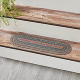 Multi Jute Stair Tread Oval Latex 8.5x27, Set of 7