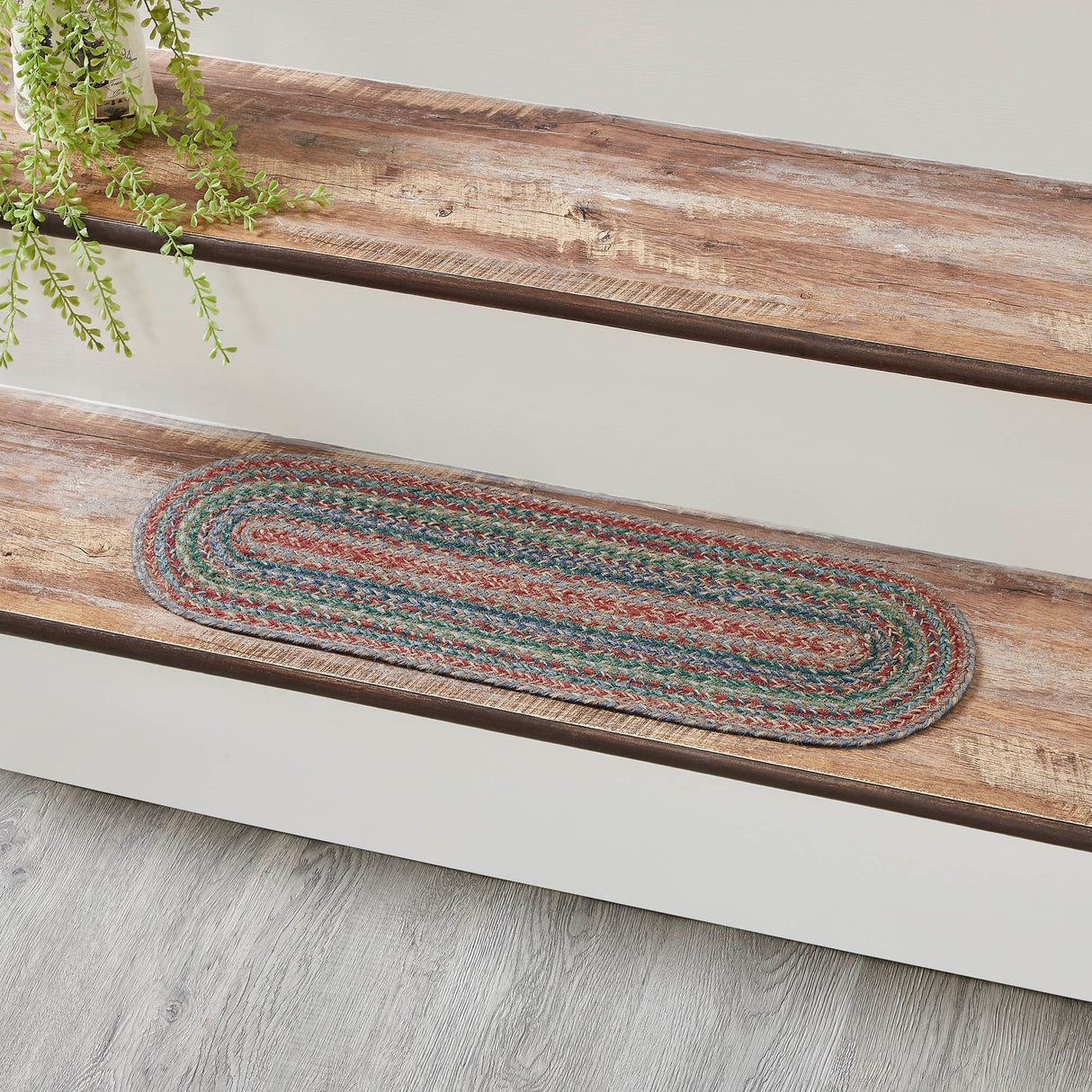 Multi Jute Stair Tread Oval Latex 8.5x27, Set of 15