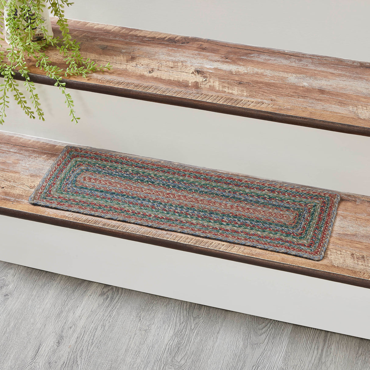 Multi Jute Stair Tread Rect Latex 8.5x27, Set of 7