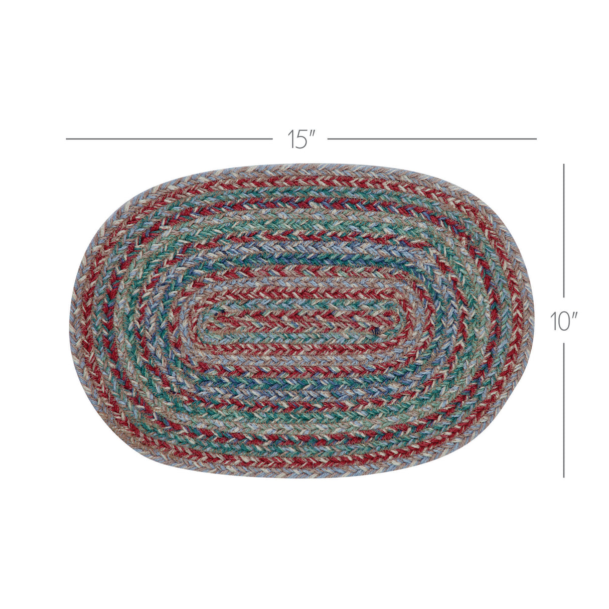 Multi Jute Oval Placemat 10x15, 6 Pack 6 Pack