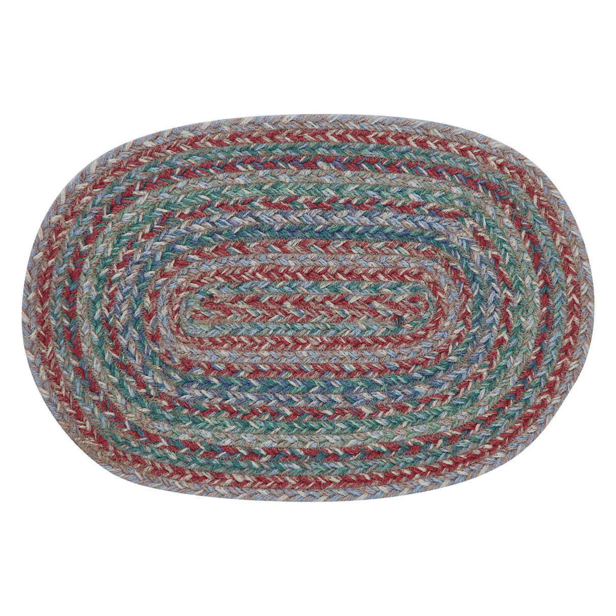 Multi Jute Oval Placemat 10x15, 2 Pack