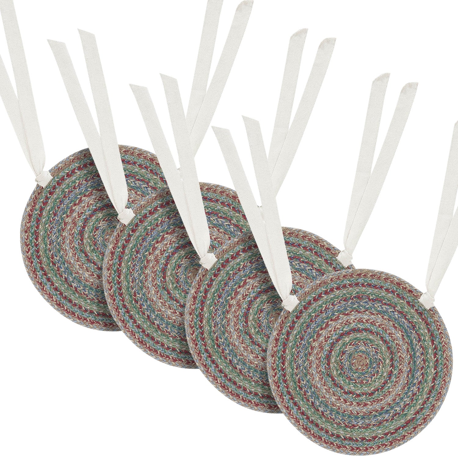 Multi Braided 15 Inch Jute Chair Pad