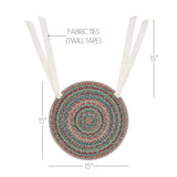 Multi Braided 15 Inch Jute Chair Pad
