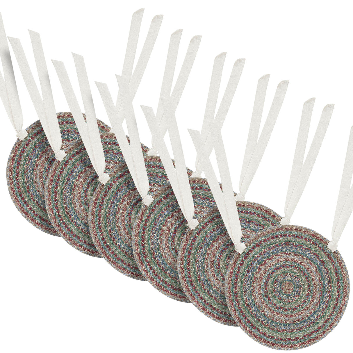 Multi Braided 15 Inch Jute Chair Pad