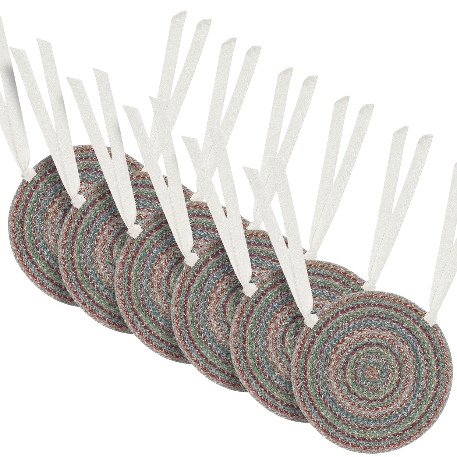 Multi Braided 15 Inch Jute Chair Pad