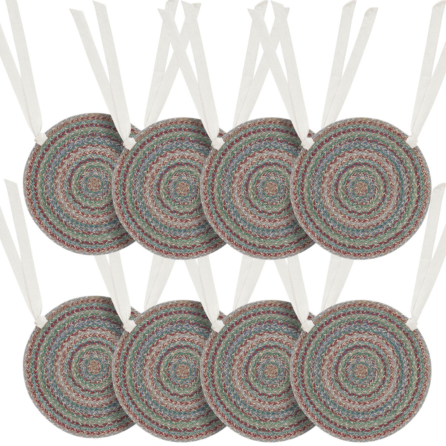 Multi Braided 15 Inch Jute Chair Pad