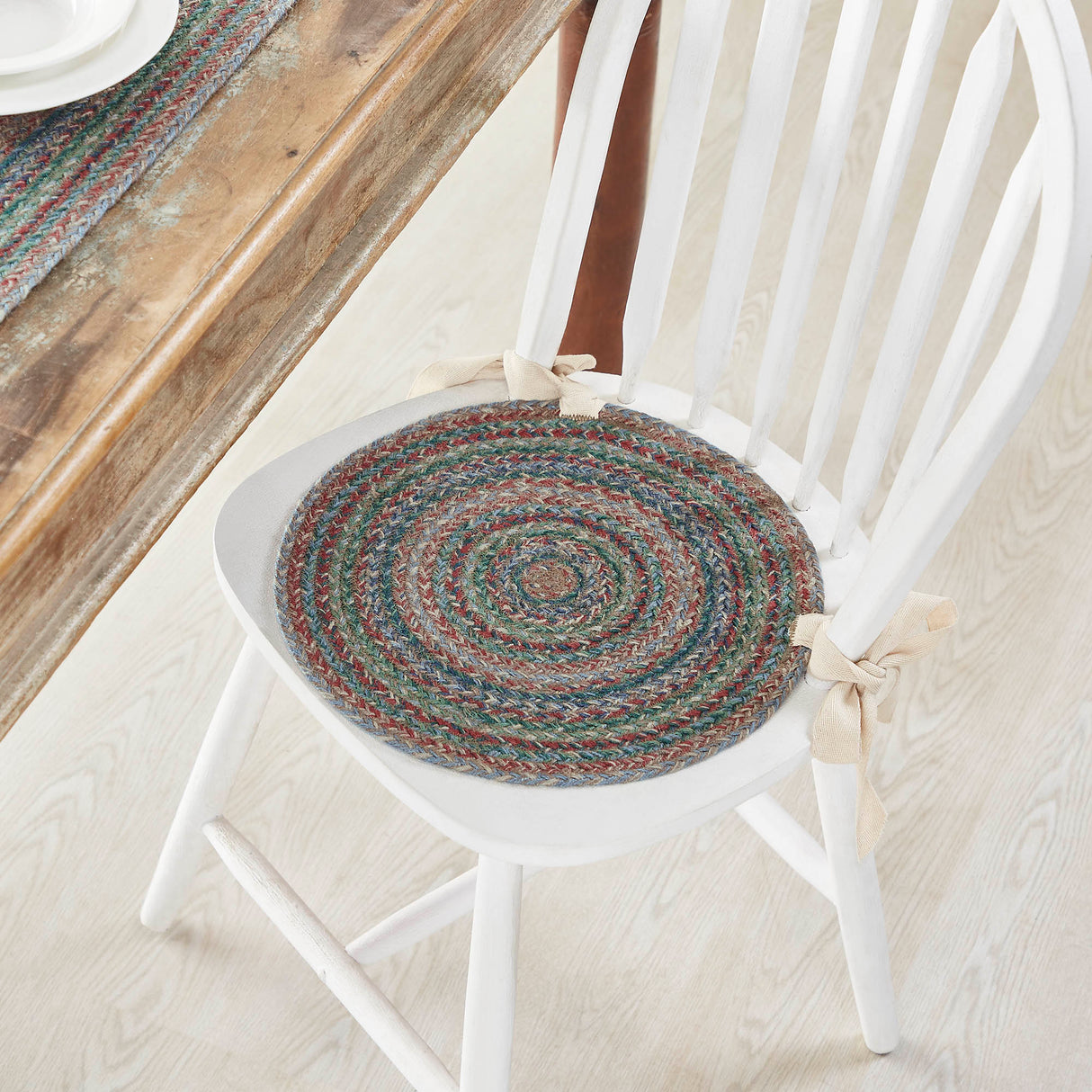 Multi Braided 15 Inch Jute Chair Pad