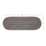 Multi Jute Oval Runner 12x36