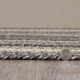 Sawyer Mill Black White Jute Stair Tread Oval Latex 8.5x27