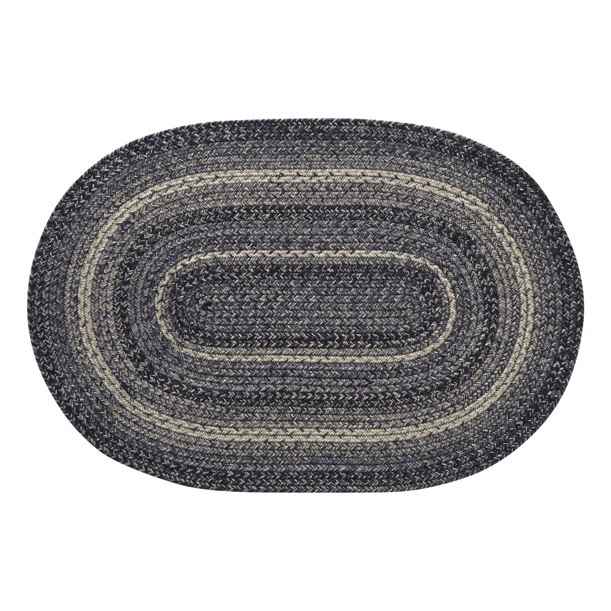 Sawyer Mill Black White Jute Rug Oval 24x36 – VHC Brands Home Decor