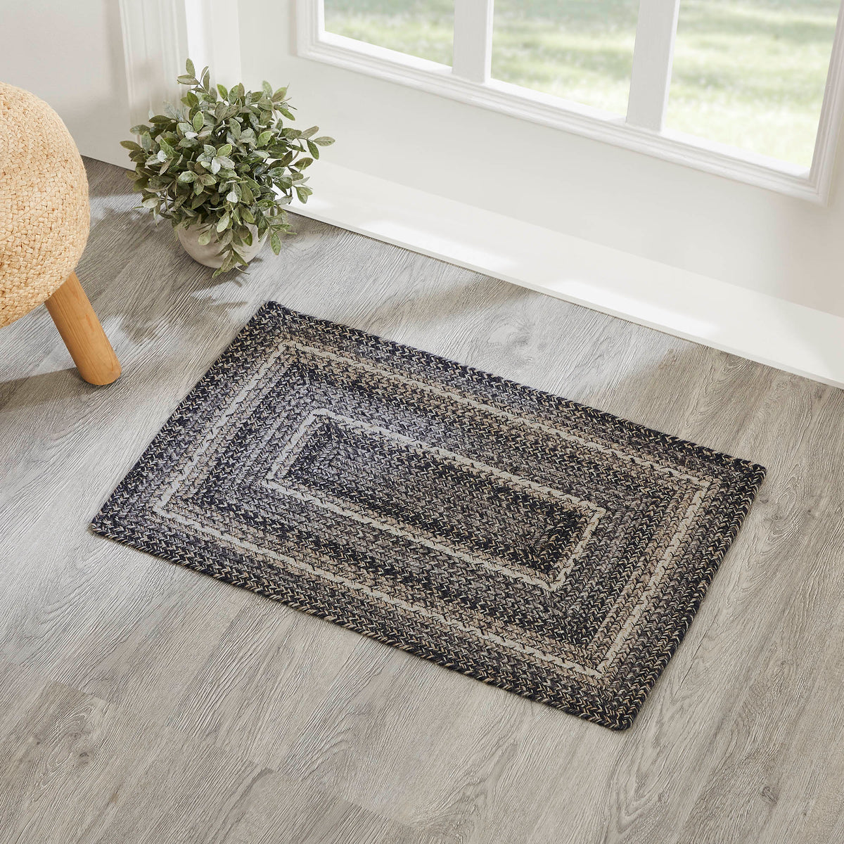 Sawyer Mill Black White Jute Rug Rect 20x30 – VHC Brands Home Decor