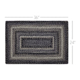 Sawyer Mill Black White Jute Rug Rect 24x36