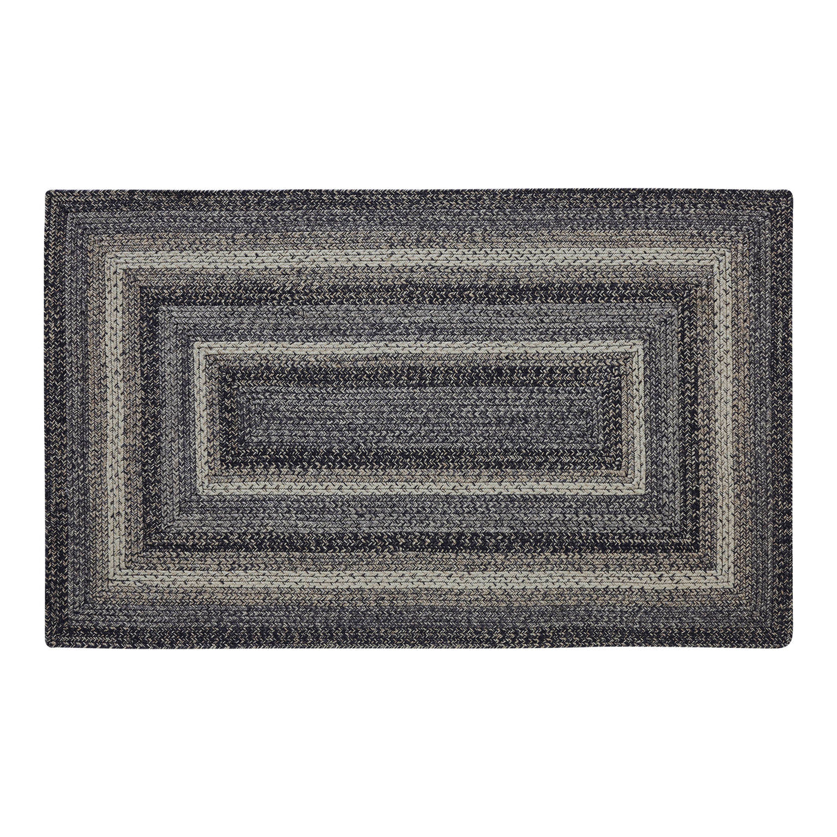 Sawyer Mill Black White Jute Rug Rect w/ Pad 36x60