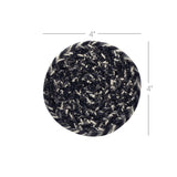 Sawyer Mill Black White Jute Coaster Set of 6