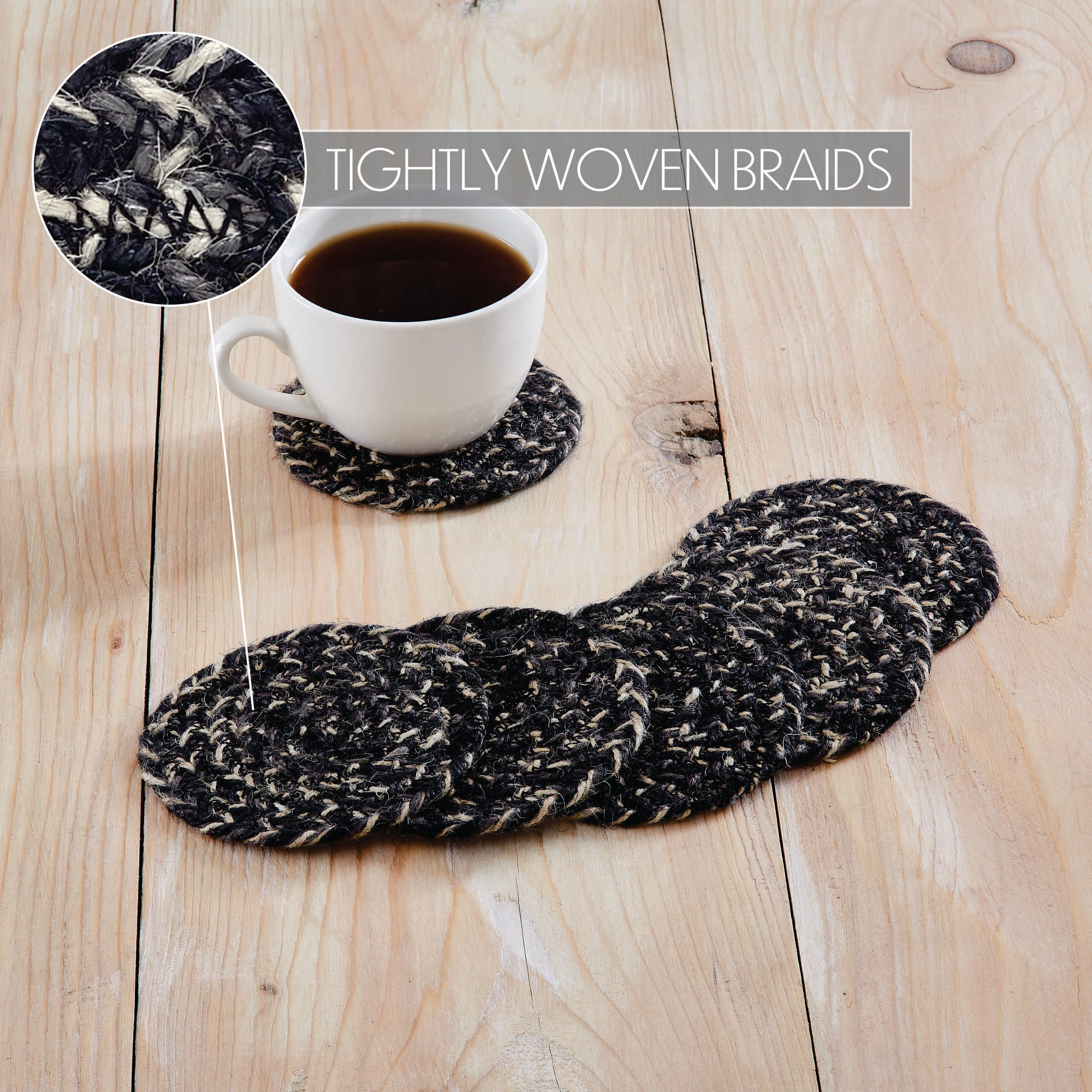 VHC Brands Sawyer Mill Jute Coaster - Thumbnail 4