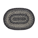 Sawyer Mill Black White Jute Oval Placemat 10x15, 6 Pack 6 Pack