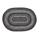 Sawyer Mill Black White Jute Oval Placemat 13x19, 4 Pack 4 Pack