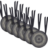 Sawyer Mill Black White 15 Inch Jute Chair Pad