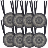 Sawyer Mill Black White 15 Inch Jute Chair Pad