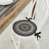 Sawyer Mill Black White 15 Inch Jute Chair Pad