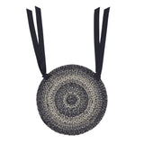 Sawyer Mill Black White 15 Inch Jute Chair Pad