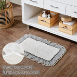 VHC Brands Ashmont Vintage White 2pc Bathhmat Set, 20x30 and 27x48