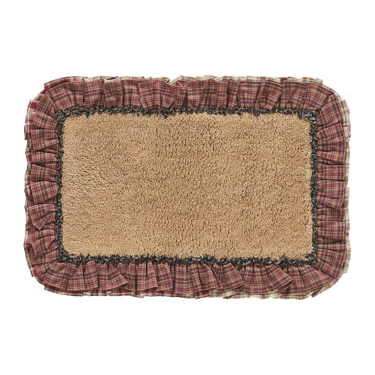 VHC Brands Beckham Burgundy 2pc Bathhmat Set, 20x30 and 27x48