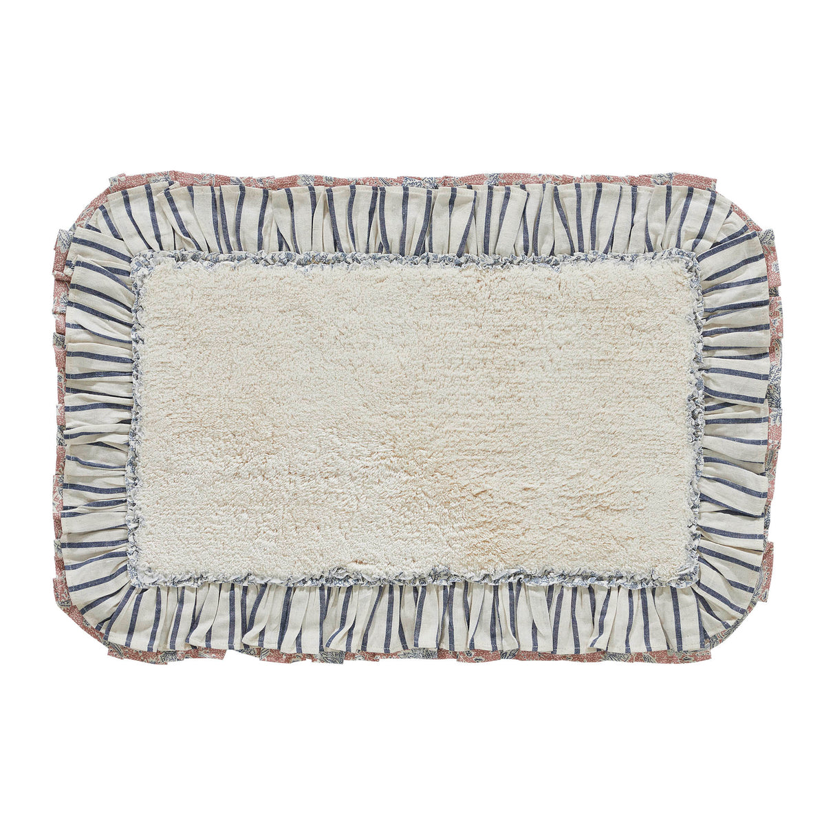 VHC Brands Kaila Creme 2pc Bathhmat Set, 20x30 and 27x48
