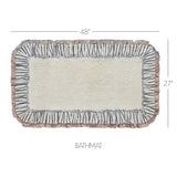 VHC Brands Kaila Creme 2pc Bathhmat Set, 20x30 and 27x48