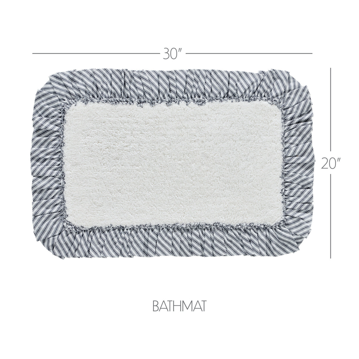 VHC Brands Sawyer Mill Black 2pc Bathhmat Set, 20x30 and 27x48
