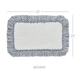 VHC Brands Sawyer Mill Black 2pc Bathhmat Set, 20x30 and 27x48