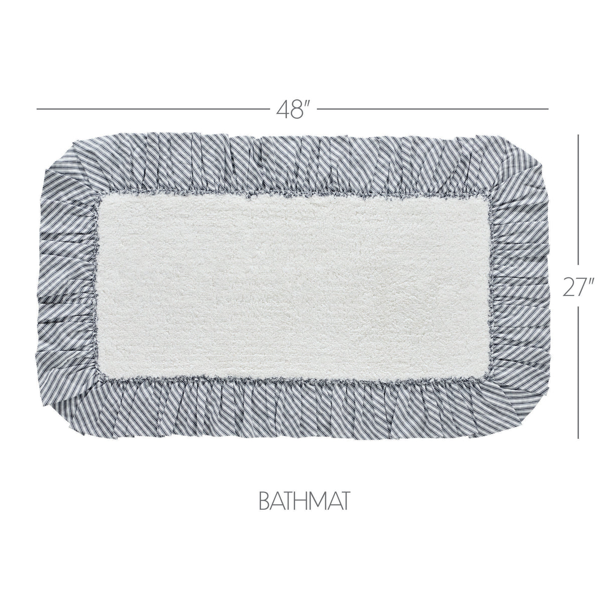 VHC Brands Sawyer Mill Black 2pc Bathhmat Set, 20x30 and 27x48