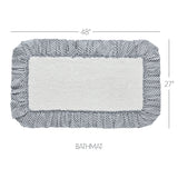 VHC Brands Sawyer Mill Black 2pc Bathhmat Set, 20x30 and 27x48