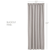 Annie Buffalo Grey Check Blackout Panel 84x50
