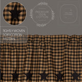 Black Star Blackout Panel Scalloped 84x50
